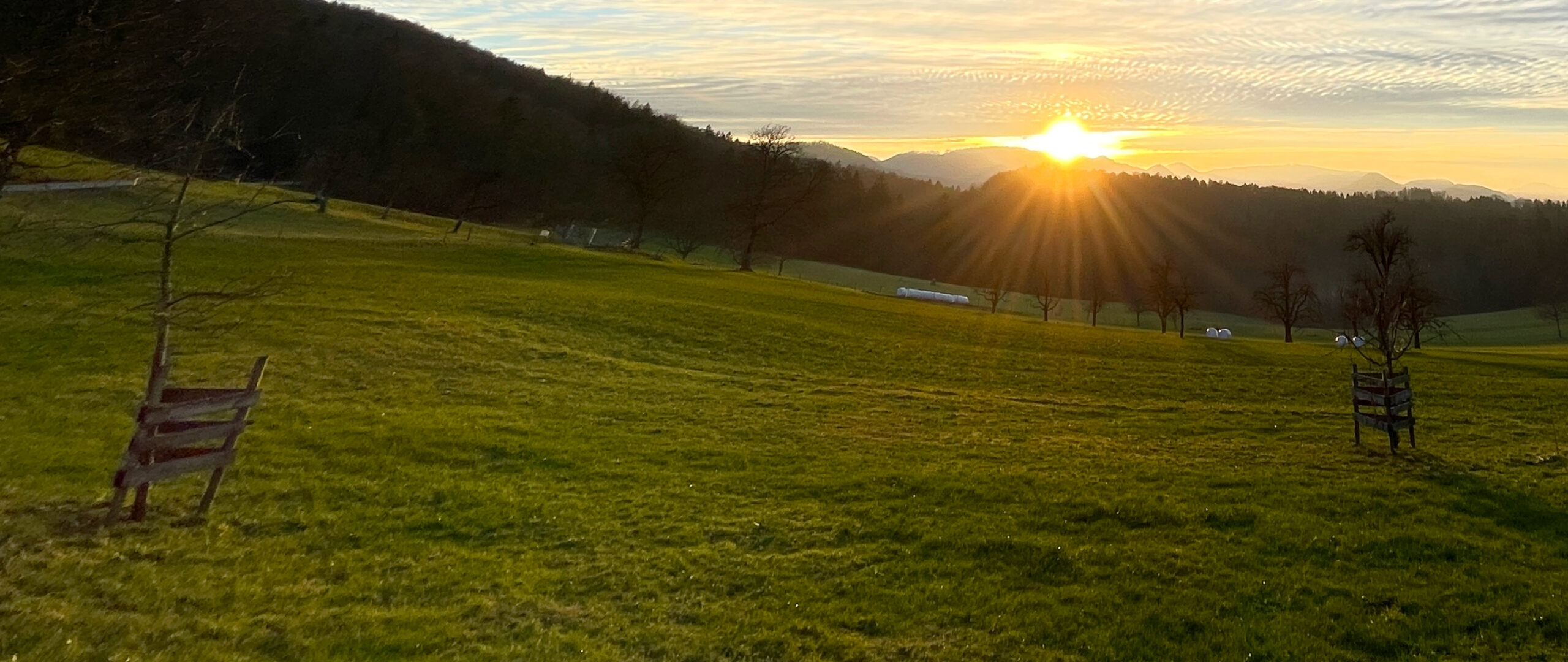 Mountains sunrise in Switzerland